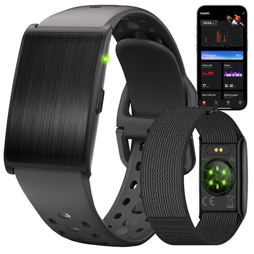 iSo Tech Smart Bracelet for Men Women, Activity Health Fitness Trackers with 60-Day Battery Life, 24/7 Continuous Heart Rate Blood Pressure SpO2 HRV Stress Sleep Monitor, 170+ Sports Modes, Sub-Free