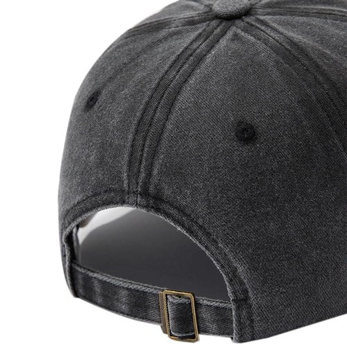 Tefelory Cute Smile Face Baseball Cap for Women Men Adjustable Vintage Washed Cotton Low Profile Dad Hat Black