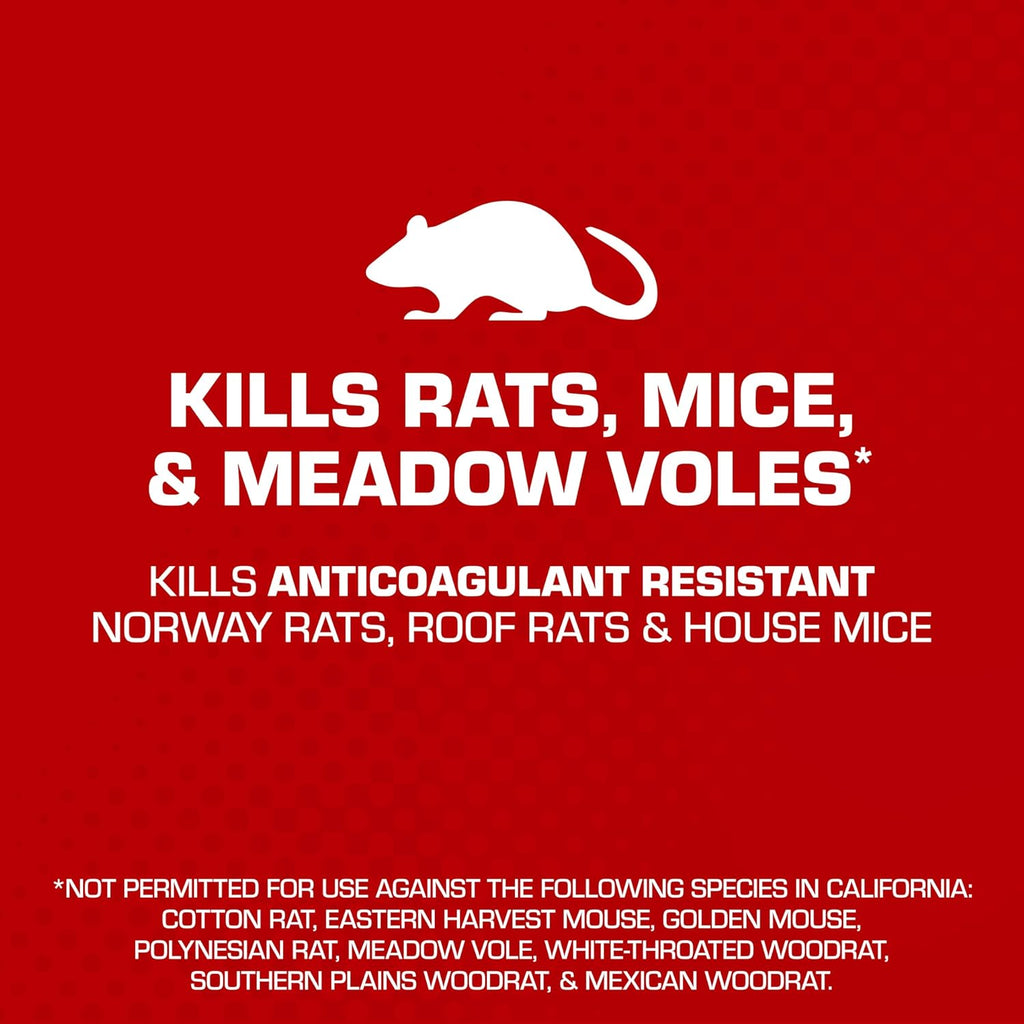 Tomcat Bromethalin Bait Chunx - Effective Rat and Mouse Control Blocks | 4 lbs for Agricultural Use