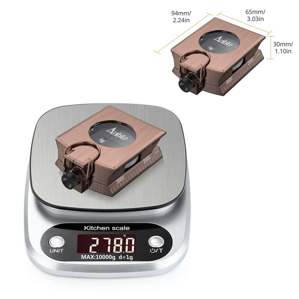 Anbte Compass Hiking Survival, IP65 Waterproof Metal Compass with Sighting Clinometer and Carry Bag, Multifunctional, Professional, for Camping Hunting Hiking Navigation, Bronze