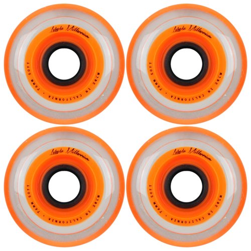 Labeda Millenium Inline Skate Wheels (Orange, 76mm)