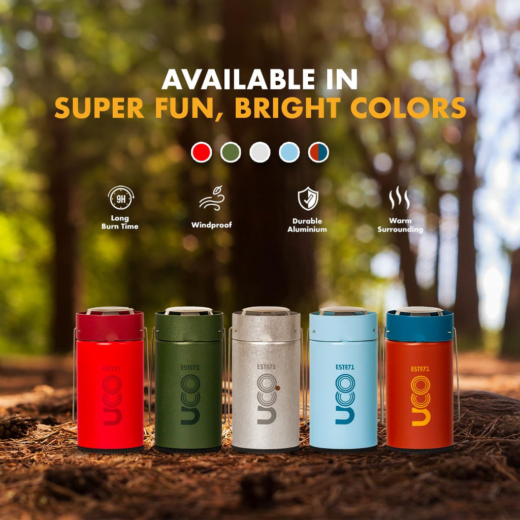 UCO Original Candle Lantern Value Pack with 3 Candles and Storage Bag, Original Size, Powder Coated, Glacier