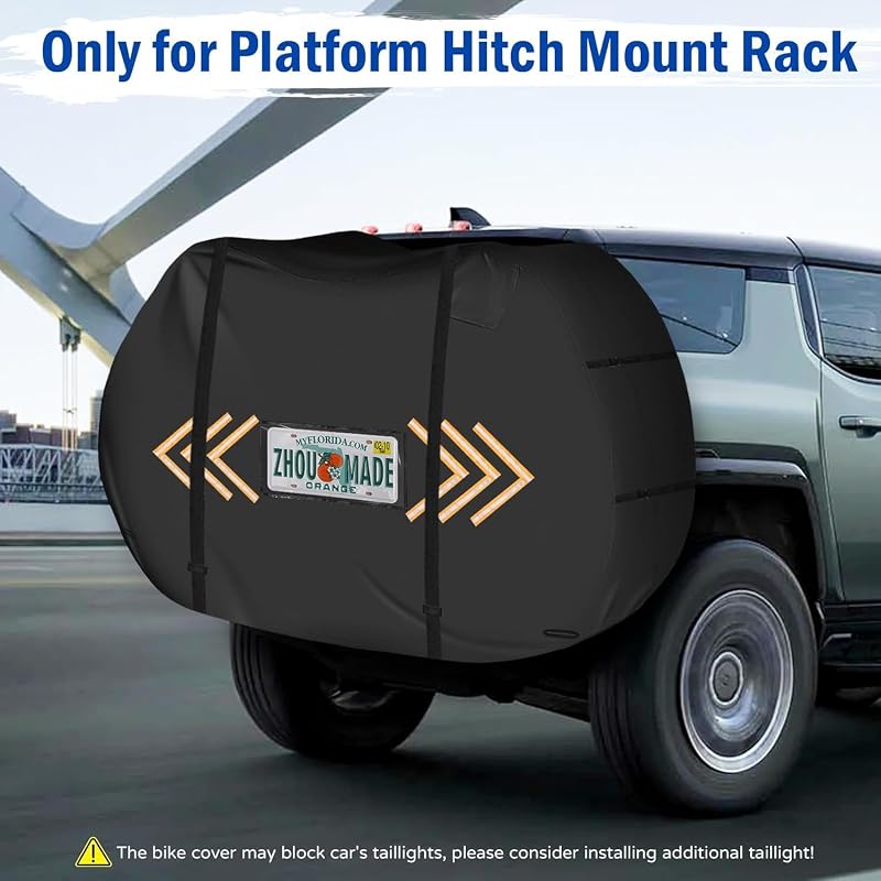 2 Bike Transport Cover for Rack - 840D Waterproof Heavy Duty Bicycle Cover with Windproof Straps (Variation: Bicycle Cover for Transport (2 Bike))