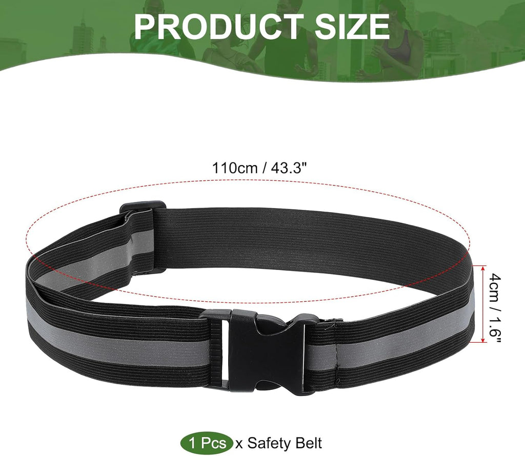 PATIKIL Reflective Safety Belt - Adjustable Hi-Vis Glow Belt for Night Jogging & Outdoor Activities
