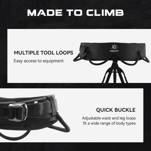 KAILAS B3 Rock Climbing Harness Men Adjustable Roofing Harness Indoor Climbing Rappelling Women Protect Durable