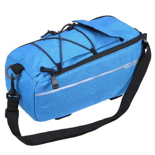 Lixada Bicycle Pannier Bag with Rain Cover, Bicycle Seat Multifunctional Insulated Trunk Cooler Bag, Shoulder Bag, 29 * 16 * 17cm (Blue)