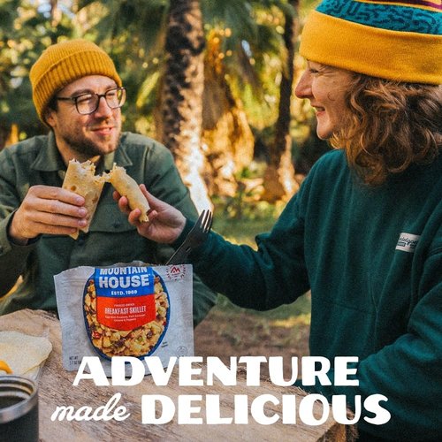 Mountain House Scrambled Eggs with Uncured Bacon - Freeze-Dried Camping Food | Gluten-Free | 1 Serving
