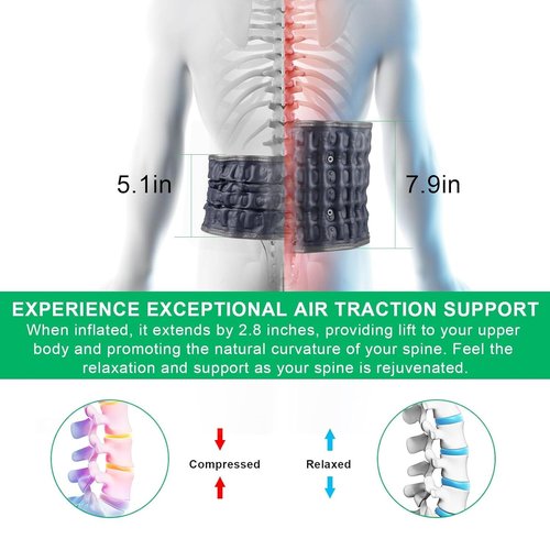 Oramuon Decompression Belt for Lower Back Pain Relief and Lumbar Support, Spinal Decompression Belt for Woman and Men, One Size Fits 29-49 inches Waist, Decompression Back Brace for Sciatica (Blue)