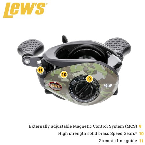 American Hero Camo 7.5:1 Left Hand Baitcast Reel
