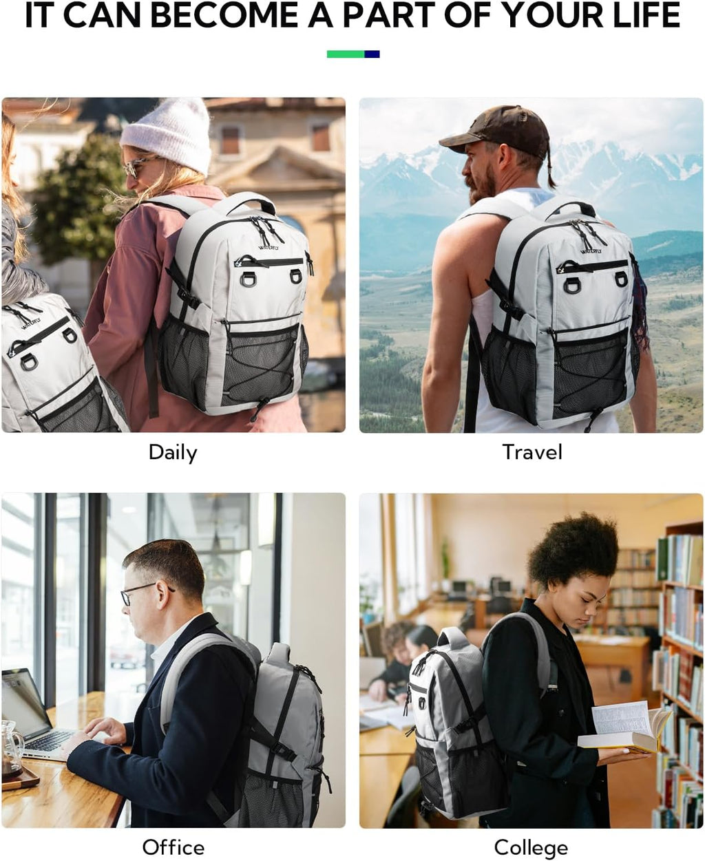 WATERFLY Lightweight 22L Travel Hiking Backpack - Versatile Outdoor Daypack for Men & Women