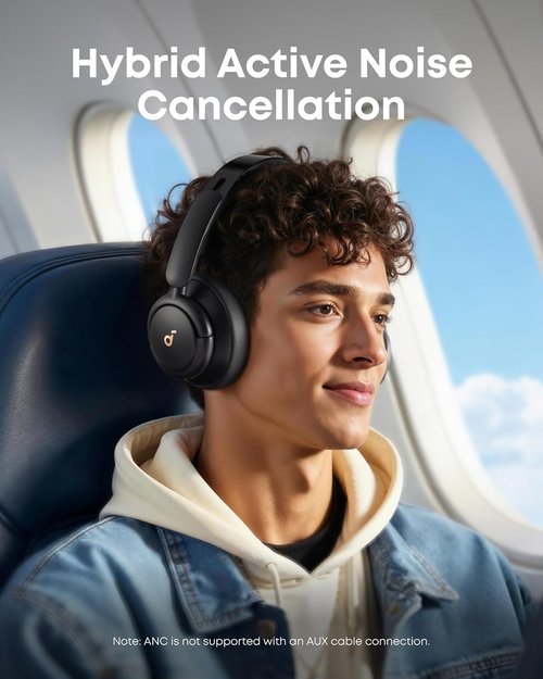 Anker Soundcore Q30 - Hybrid Active Noise Cancelling Headphones | Hi-Res Audio, 50H Playtime, Comfortable Fit