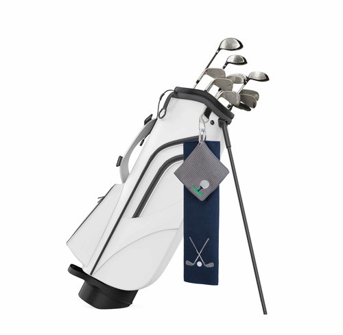 Playing It Forward Embroidered Golf Towel Set – Custom Towels for Golf Bags & Carts – Golf Accessories & Gifts for Kids, Men, & Women – Microfiber Waffle and Ball Towels – Club Ball Design - 2-Pack