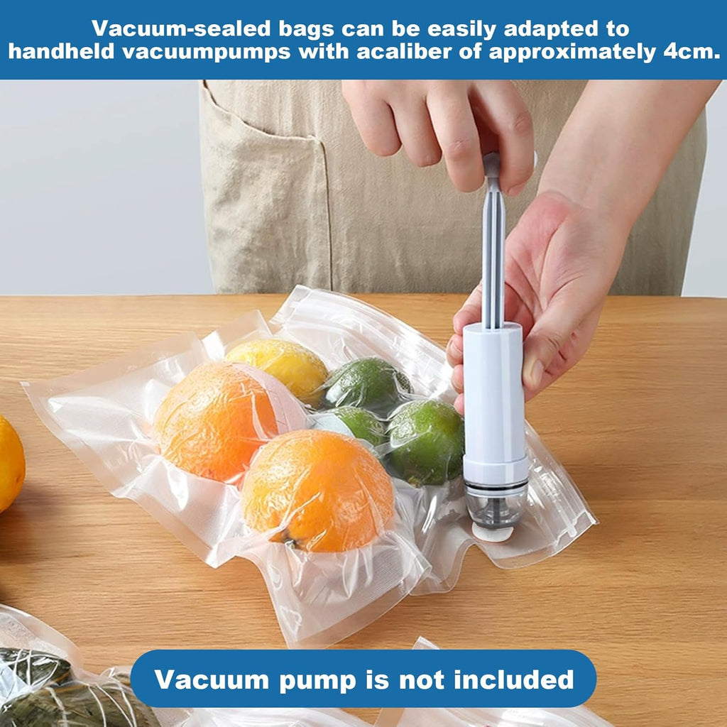 Skiennix Vacuum Sealer Bags - 8 PCS Reusable BPA-Free Heavy Duty Food Storage Bags | 10" x 11" Size