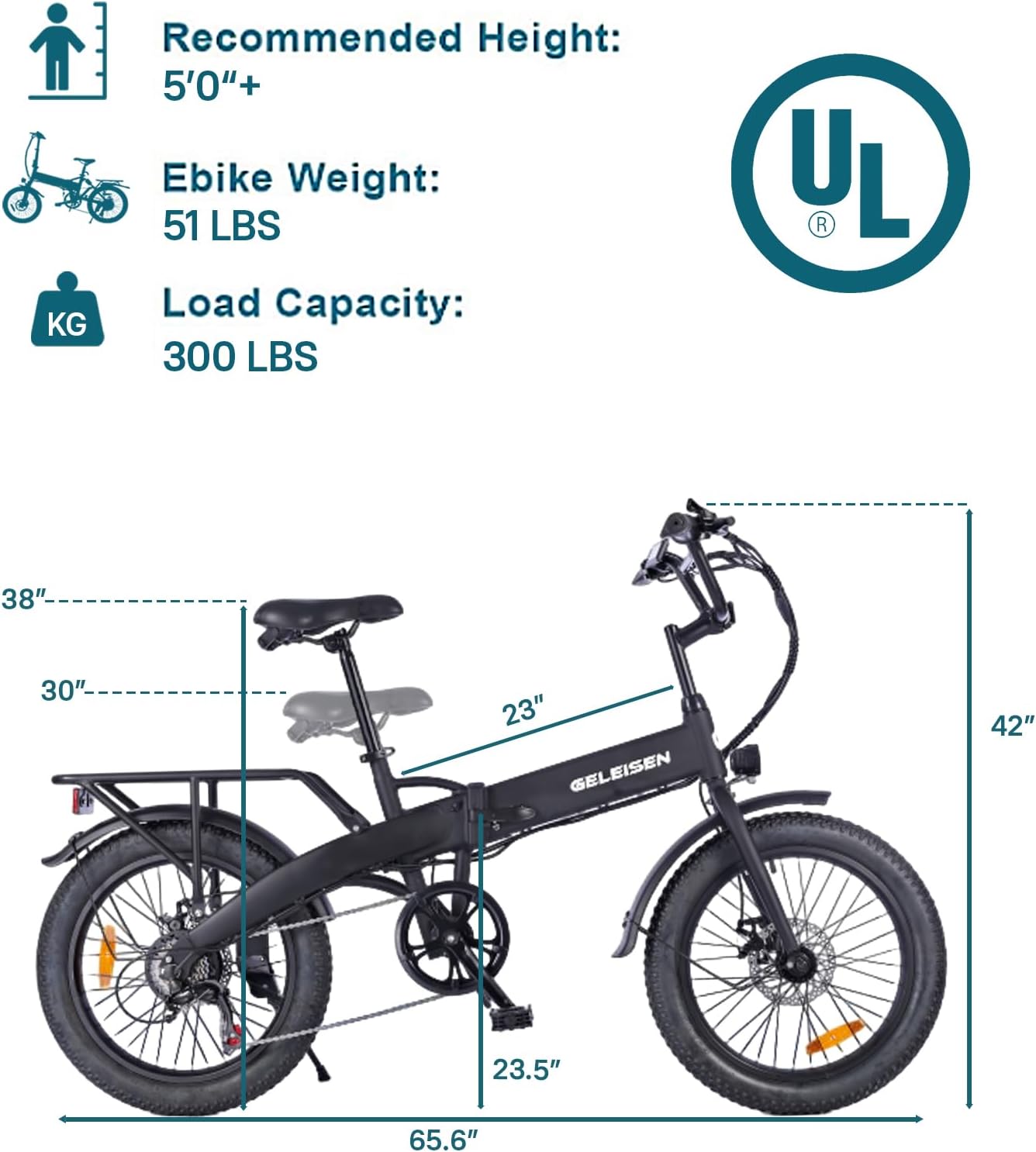 Skiennix Folding Electric Bike - 20" Fat Tire Ebike with 374.4Wh Battery & LCD Display | 20MPH Speed, 6 Gears