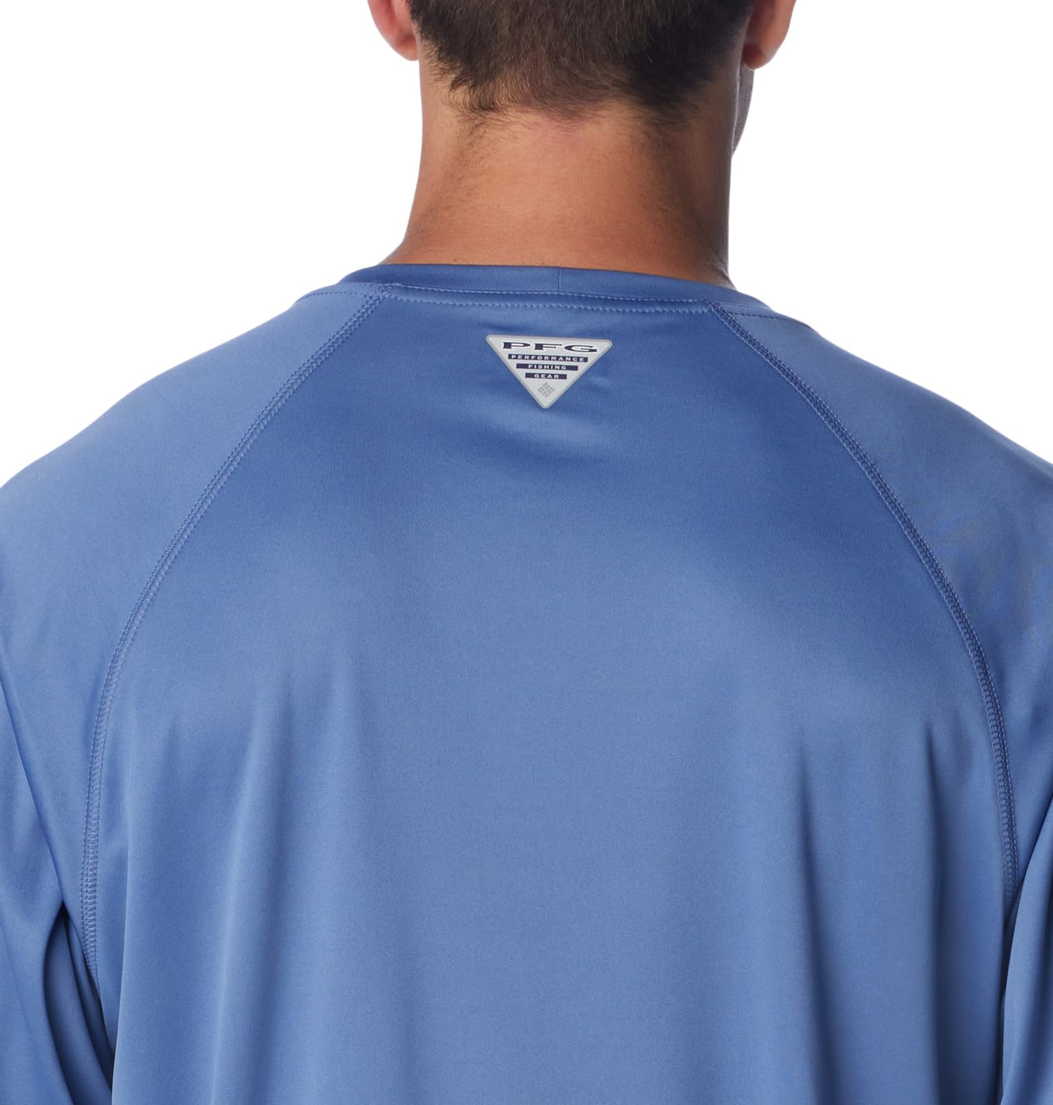 Columbia Men's Terminal Tackle Long Sleeve Shirt, Bluebell/Cool Grey Logo, 3X Tall