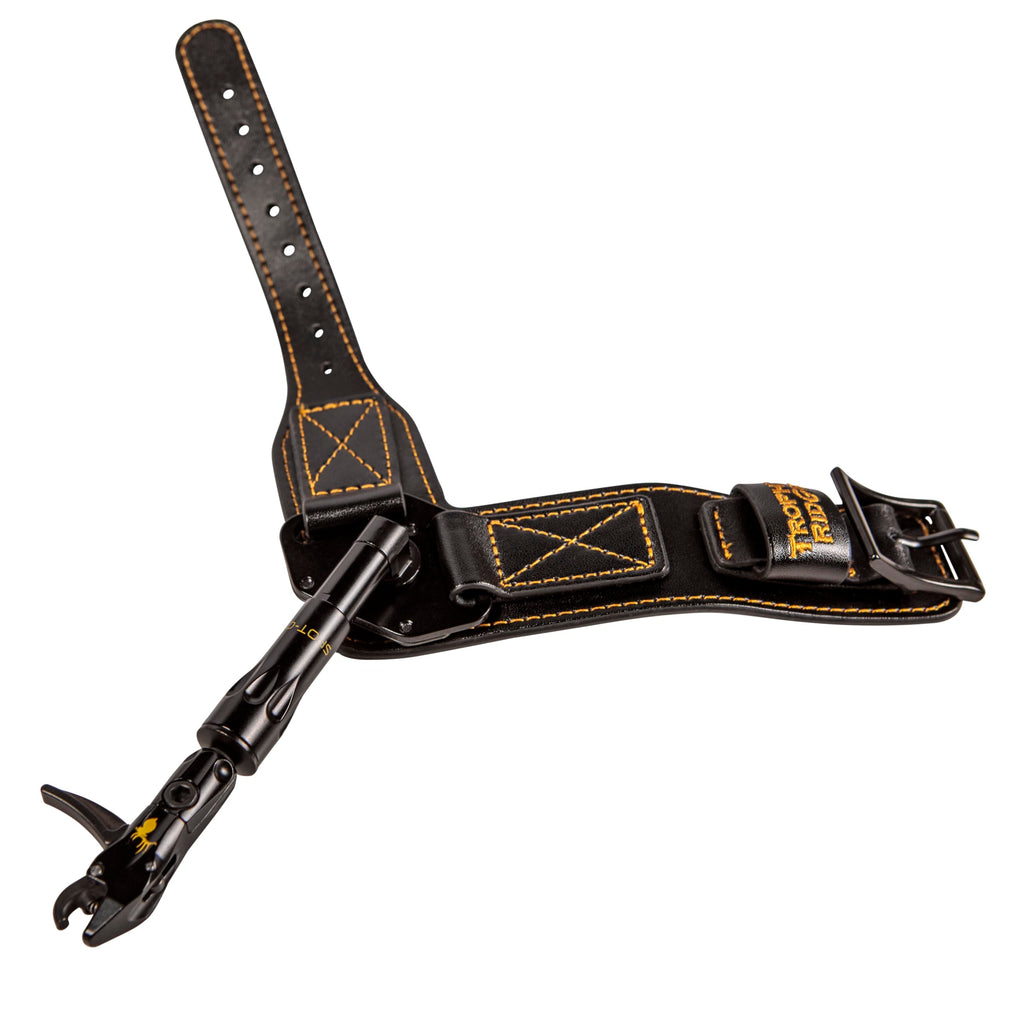 Trophy Ridge Spot-On Archery Release - 360° Rotating Head, Torque-Free Precision, 360° Swiveling Arm, Adjustable Length, Trigger Travel Tuning, Premium Leather Buckle Strap