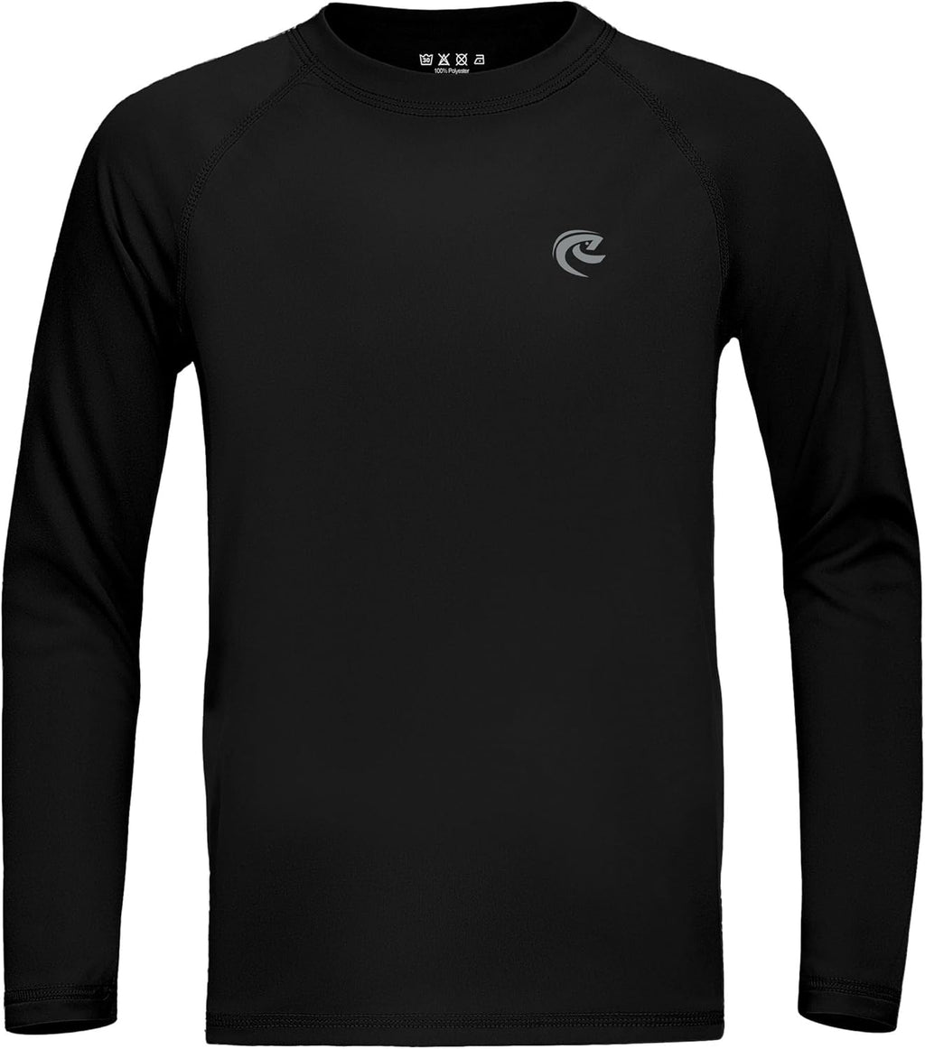 Regine Switzerland Boys UPF 50+ Long Sleeve Swim Shirt - UV Sun Protection Rash Guard for Youth