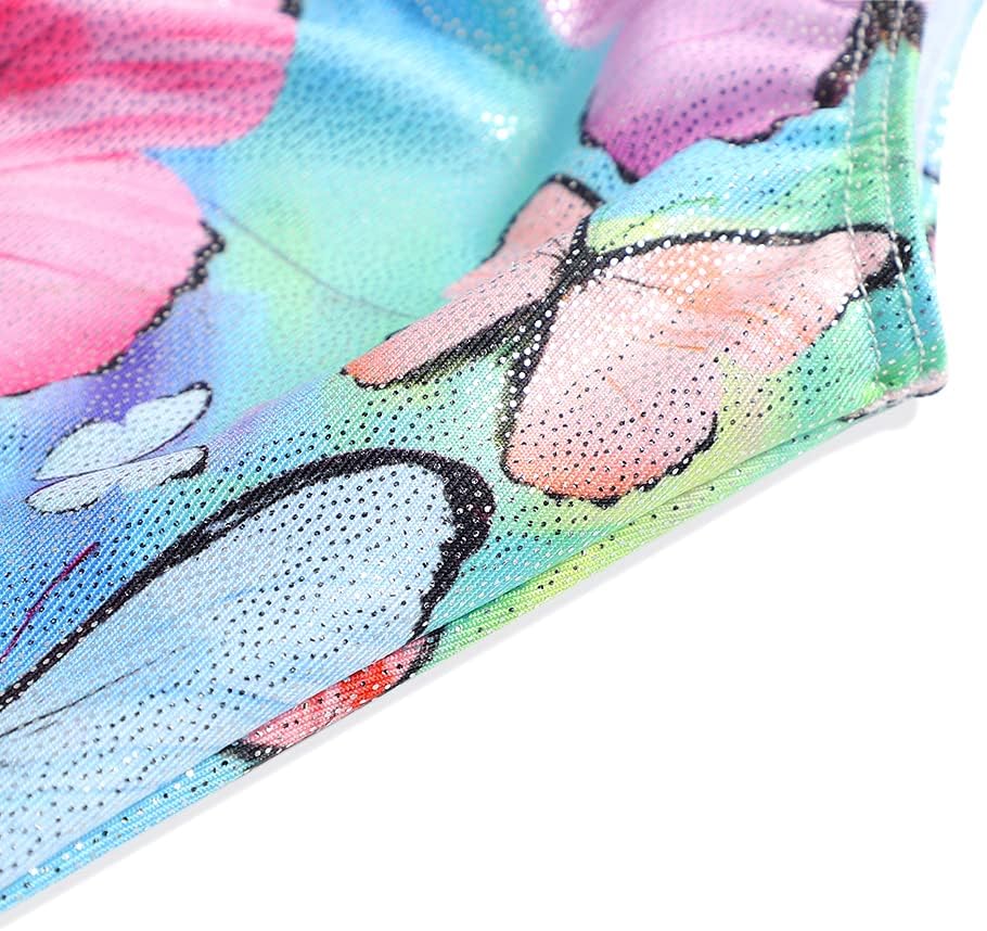 Skiennix Leotards for Girls | Shiny Rainbow Mermaid Unicorn Design | Toddler Dance Wear