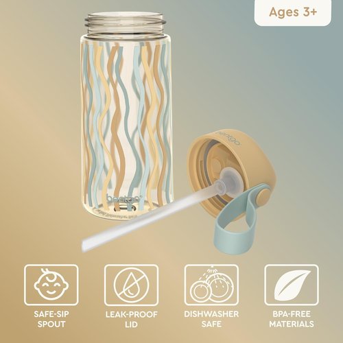 Bentgo Kids Water Bottle - Leak-Proof Tritan 15 oz. Cup with Safe-Sip Straw | Whimsy & Wonder Collection for Ages 3+
