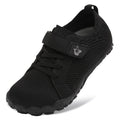 LeIsfIt Kids Girls Boys Shoes Wide Barefoot Shoes Kids Anti-Slip Sneakers Lightweight Hiking Sneakers for Toddler Little Big Kid Black 4 Big Kid