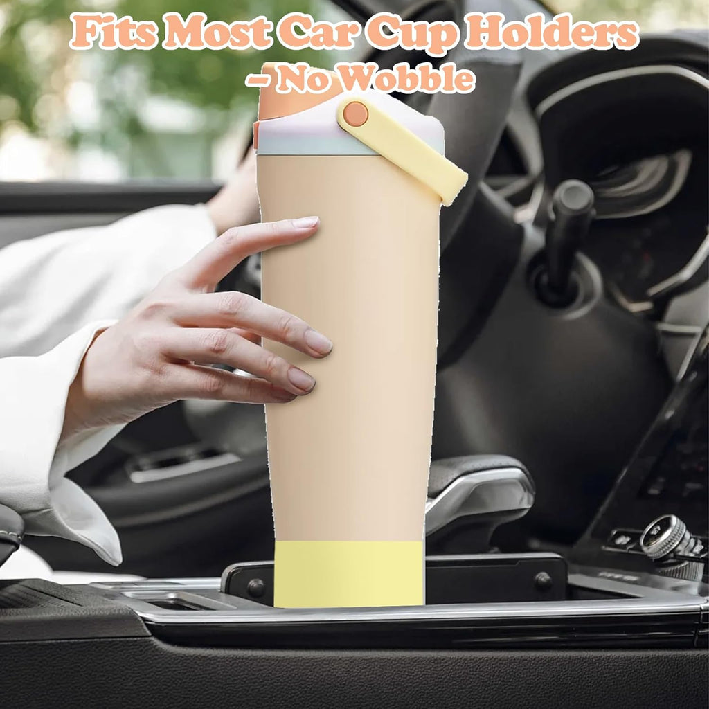 Owala Silicone Boot Set - Non-Slip, Scratch-Resistant Stability Enhancer for 30oz & 40oz Bottles | Yuzu Yellow