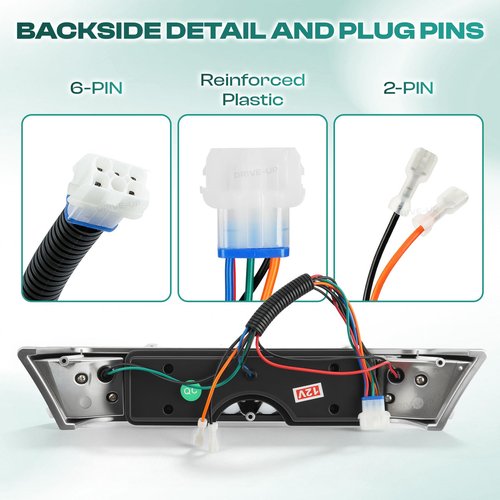 DRIVE UP Club Car LED Headlight Bar for Club Car Precedent 2004-Up with Front Head Light Electric and Gas Golf Carts, 12V Golf Cart Front Replace Head Light Bar Replaces OEM 102524801, 1025248-01