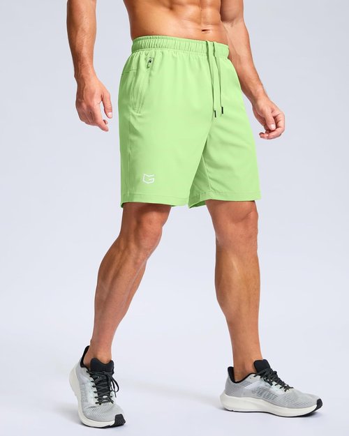 G Gradual Men's Athletic Running Shorts - Quick Dry with Zipper Pockets | Available in 7", 5", 9" Sizes for Gym & Outdoor Activities