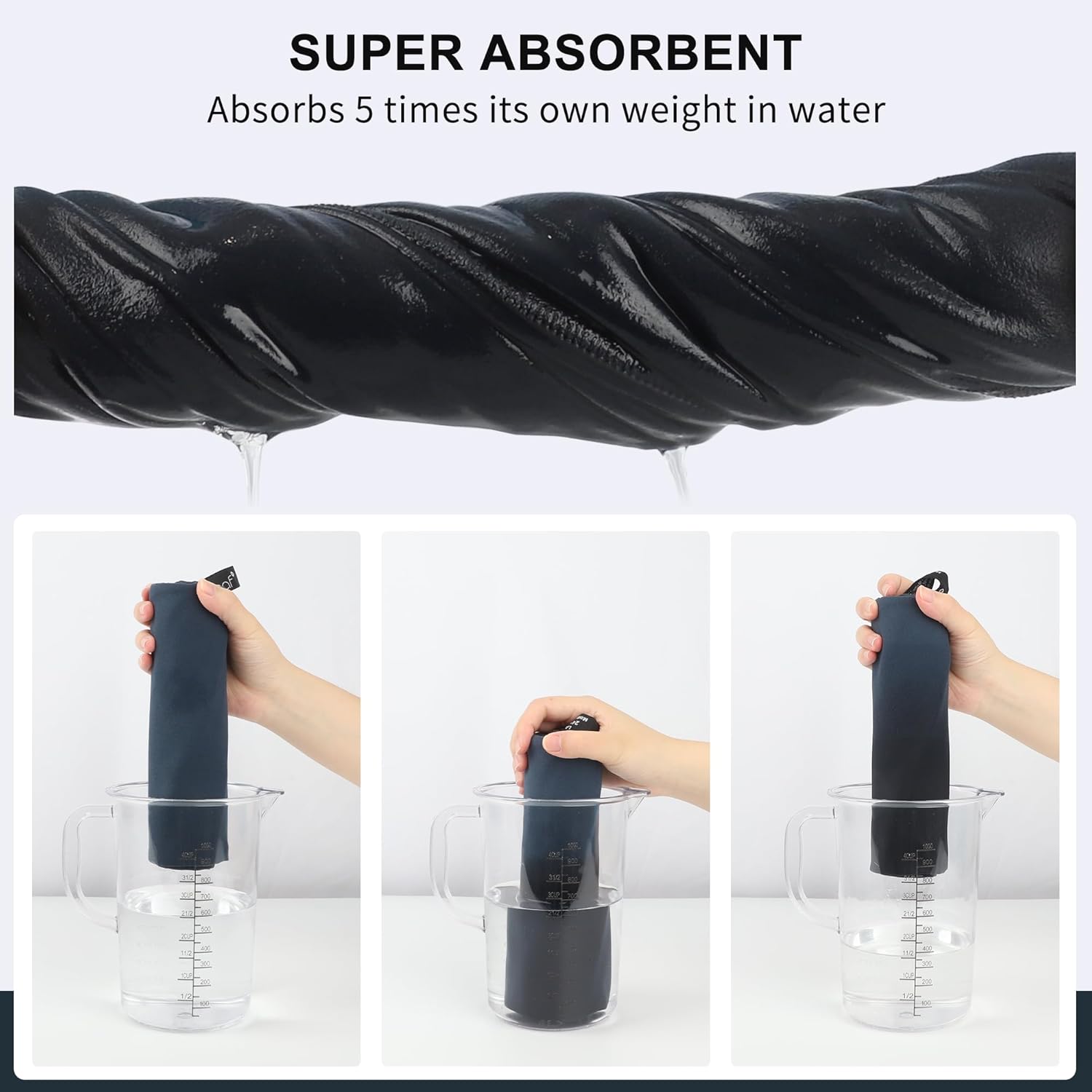 Rainleaf Microfiber Towel - Quick-Dry, Super Absorbent & Lightweight | Ideal for Travel, Gym, Camping & Beach