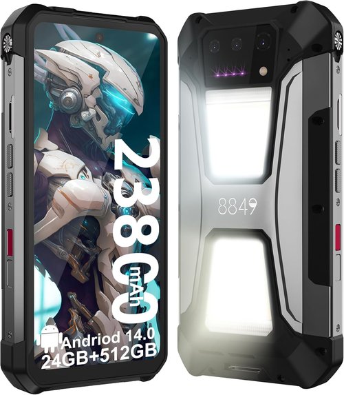 8849 Tank 2 Pro Rugged Smartphone - Unlocked 24+512GB/1TB Android 14 | 6.79’’ Waterproof Mobile Phone with Projector, 23800mAh Battery, Dual SIM, Face ID