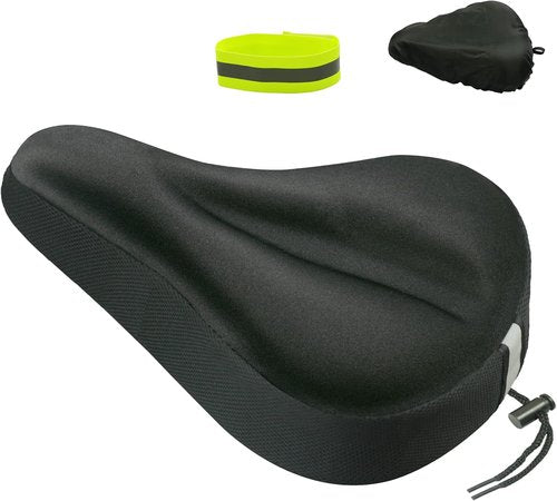 Geronmine Gel Bike Seat Cover - Padded Saddle Cushion for Ultimate Comfort | Fits All Bikes