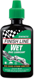 Finish Line Wet Bicycle Chain Lube - Long-Lasting Lubricant for Road, Mountain & Gravel Bikes - 2oz Drip Bottle