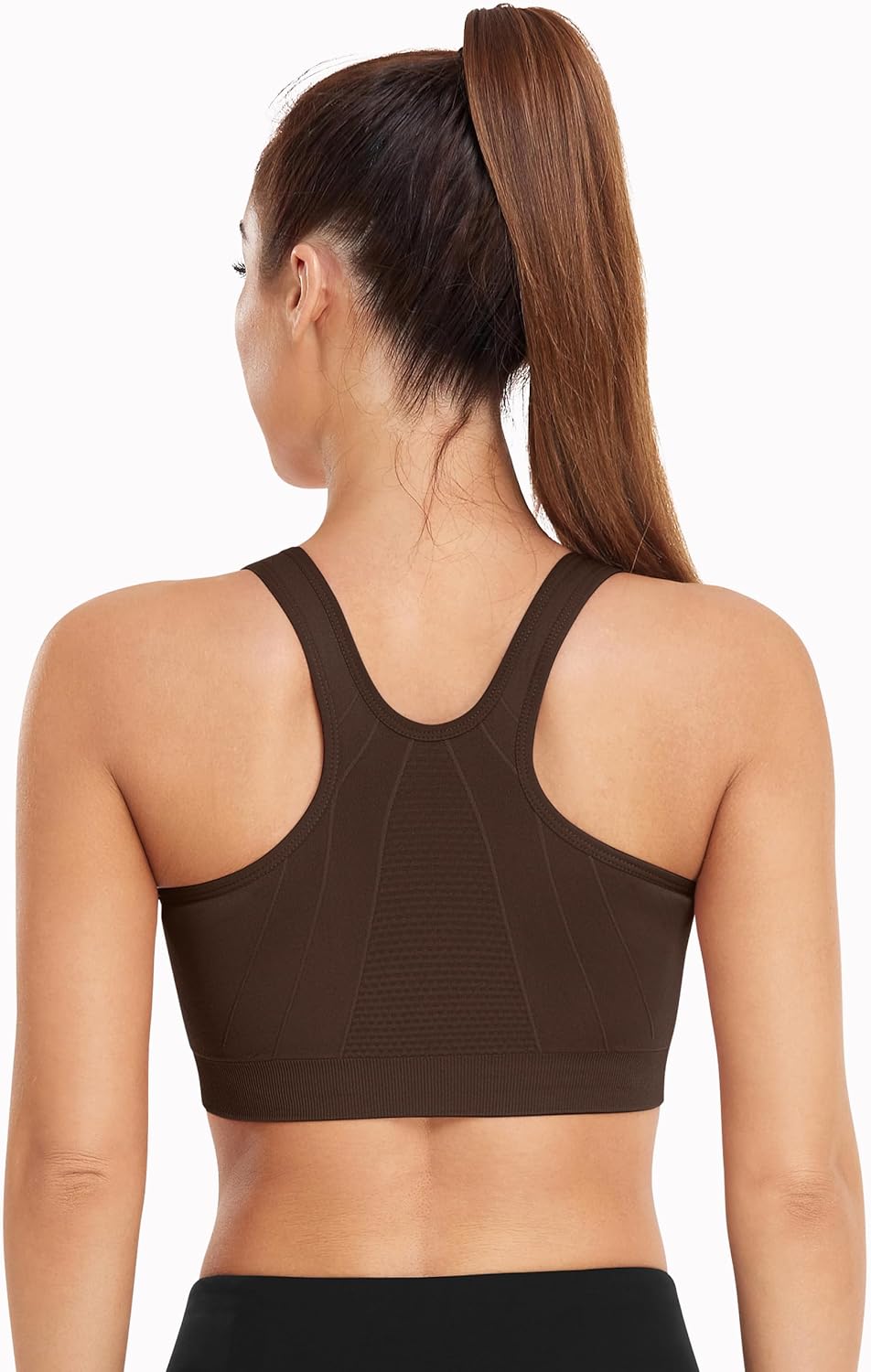 Skiennix Women's Zip Front Sports Bra - Wireless Design for Post-Surgery Comfort | Active Yoga Fit