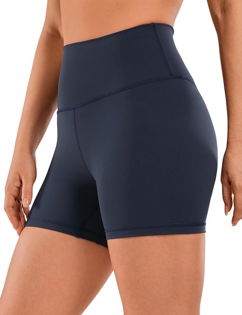 CRZ YOGA Biker Shorts - Naked Feeling High Waist Spandex for Yoga & Running | 4-Inch Women's Fit