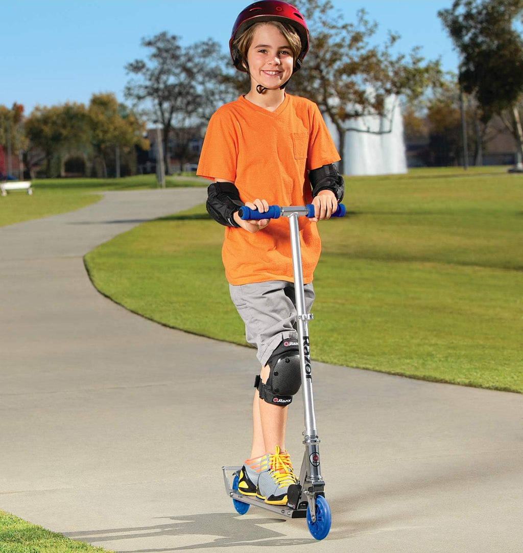 Razor A3 Kick Scooter for Kids - Lightweight, Foldable Design with Larger Wheels & Front Suspension