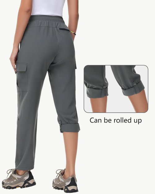 MIVEI Women's Hiking Cargo Pants - Quick Dry, Lightweight & Water Resistant | UPF 50, Zipper Pockets
