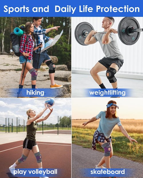 ABYON Knee Brace - Adjustable Support for Meniscus Tear & ACL Injuries | 360° Stabilizers for Pain Relief