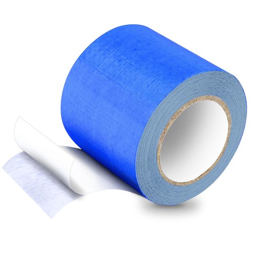 HONGTAIHSENG Waterproof Tent Repair Tape - Strong Adhesive, UV-Resistant, 3.1In x 16.4FT | Ideal for RV Awning, Boat Covers, Tarpaulin, Blue