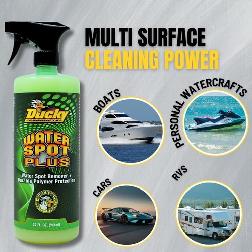 Ducky Products Water Spot Plus - Exterior Detailing Spray with Wax for Boats, Cars, Motorcycles & RVs | 32 oz