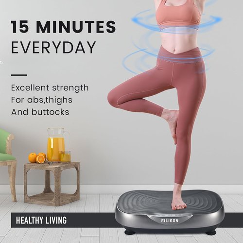 EILISON Glory Vibration Plate Exercise Machine - Whole Body Workout with 99 Adjustable Speeds | Supports Lymphatic Drainage, 350 lbs Capacity