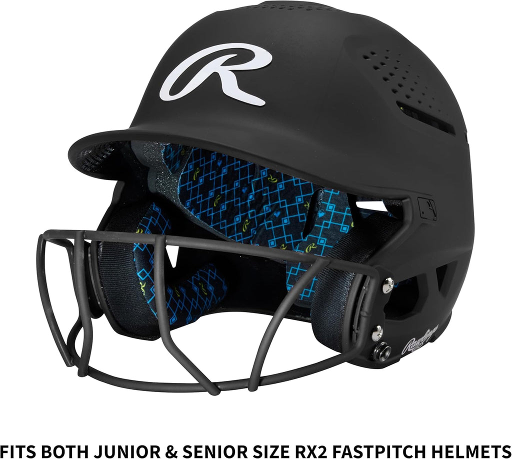 Rawlings RX2 Series Softball Helmet Face Guard Attachment - Fits JR & SR RX2 Helmets | Multiple Colors