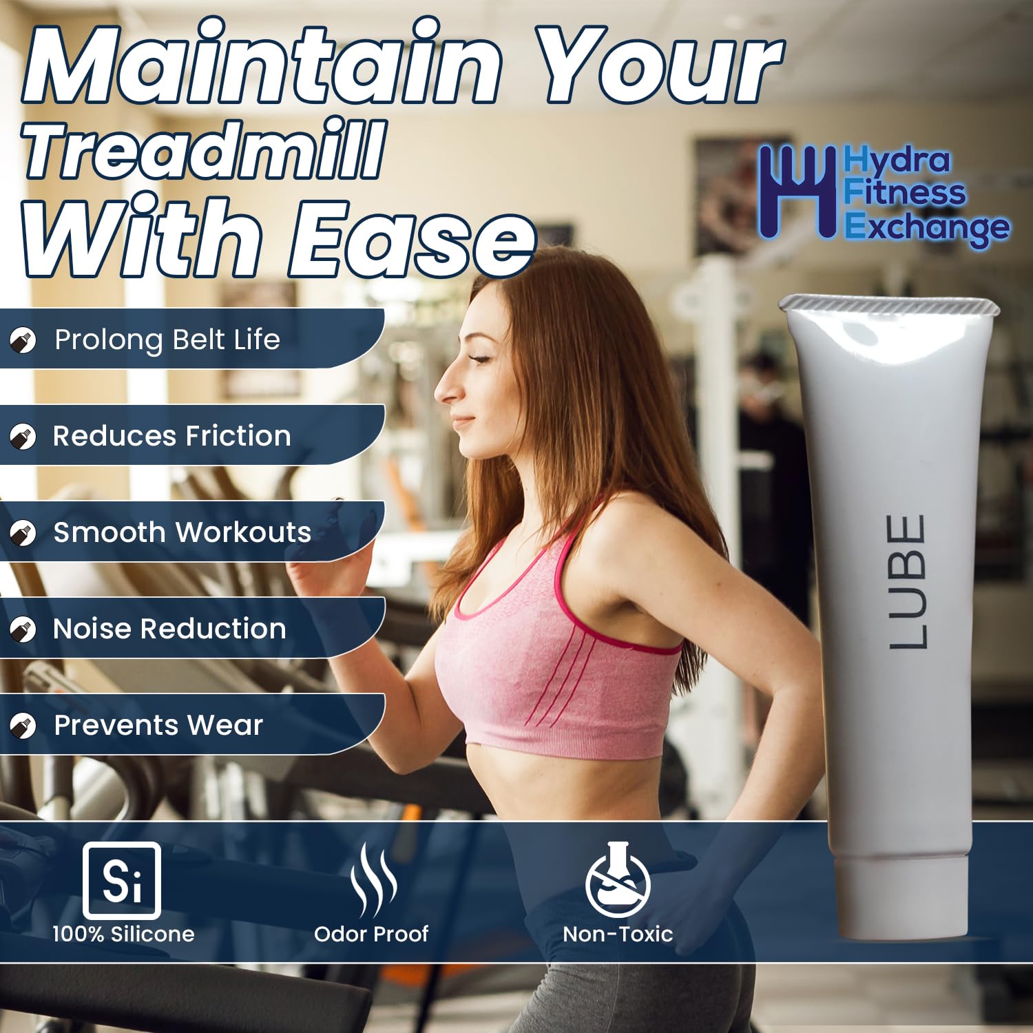 Treadmill Lubricant for Belt | Treadmill Oil Belt Lubricant | 100% Silicone Oil for Running Belts | Spirit Sole Lube for Belts Essential for Home Gym Equipment Maintenance Kit p/n N020001