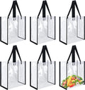 Skiennix Clear Tote Bags - Durable PVC with Handles for Work, Beach, Lunch | 12 x 12 x 6 Inch