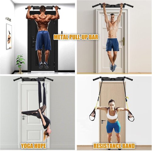 Kipika Heavy Duty Pull Up Bar - Multifunctional Doorway Fitness Equipment for Home Gym
