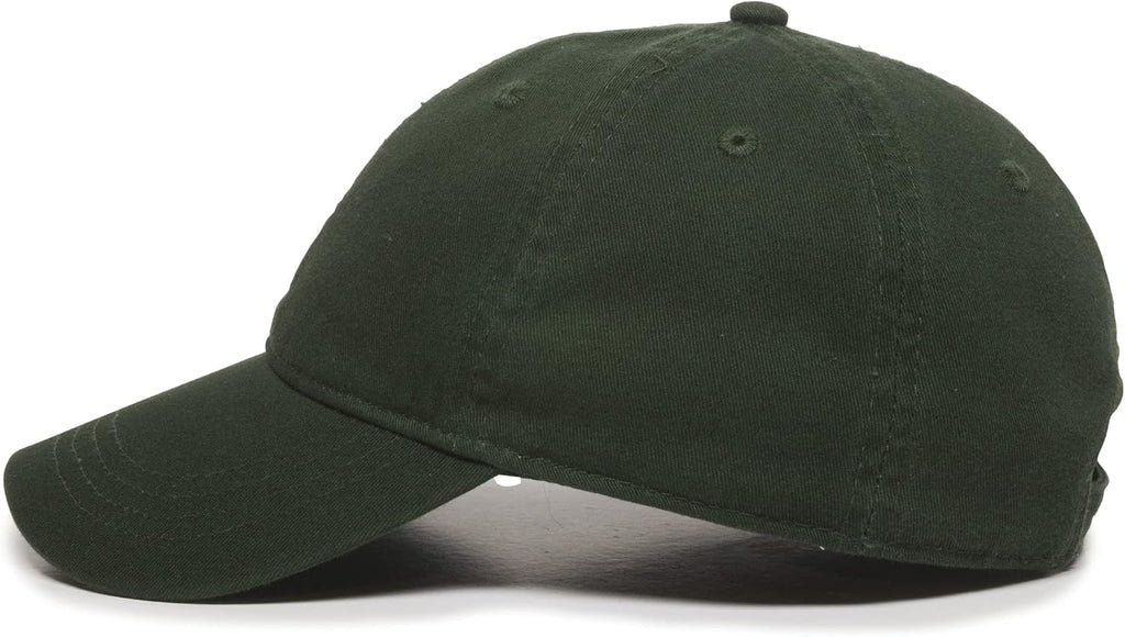 Outdoor Cap | Washed Cotton Baseball Cap - Versatile Dad Hat for Men & Women, Dark Green