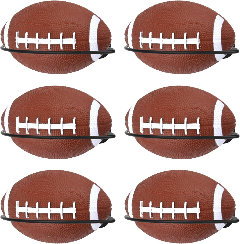 Skiennix Football Wall Mounts - 6-Piece Metal Display Stand for Sports Balls | Perfect for Home Gym & Man Cave Decor