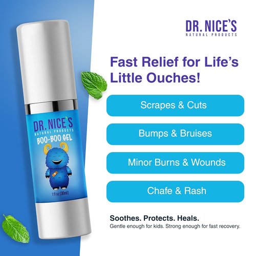 Dr. Nice's Boo-Boo Gel for Kids - Soothing Hydrogel for Cuts, Scrapes & Burns | 30 ML