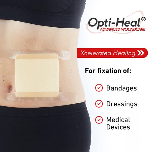 Neo-G Opti-Heal Silicone Medical Tape for Wound Care – Medical Surgical Tape Sensitive Skin for Fixation of Wound Dressings, Bandages, Medical Devices - Adhesive First Aid Tape Roll -1 inch x 3.3 yd