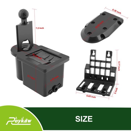 Roykaw Golf Cart Ball Washer and Cleaner,Golf Club Head Cleaner Compatible with EZGO Club Car Yamaha - Upgrade Club Car Precedent Bracket
