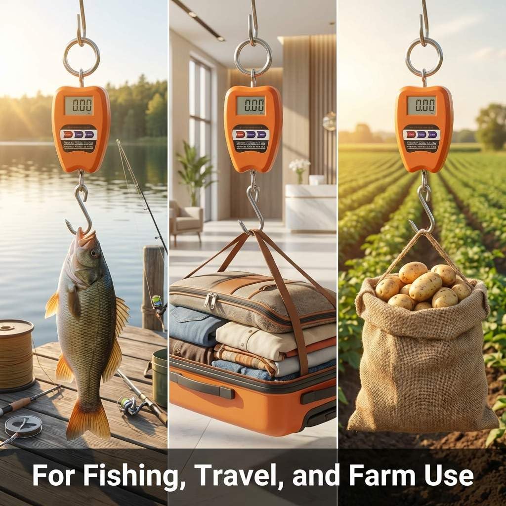 QWORK Digital Hanging Weight Scale - 440lbs Capacity | Durable Aluminum Housing & LED Display