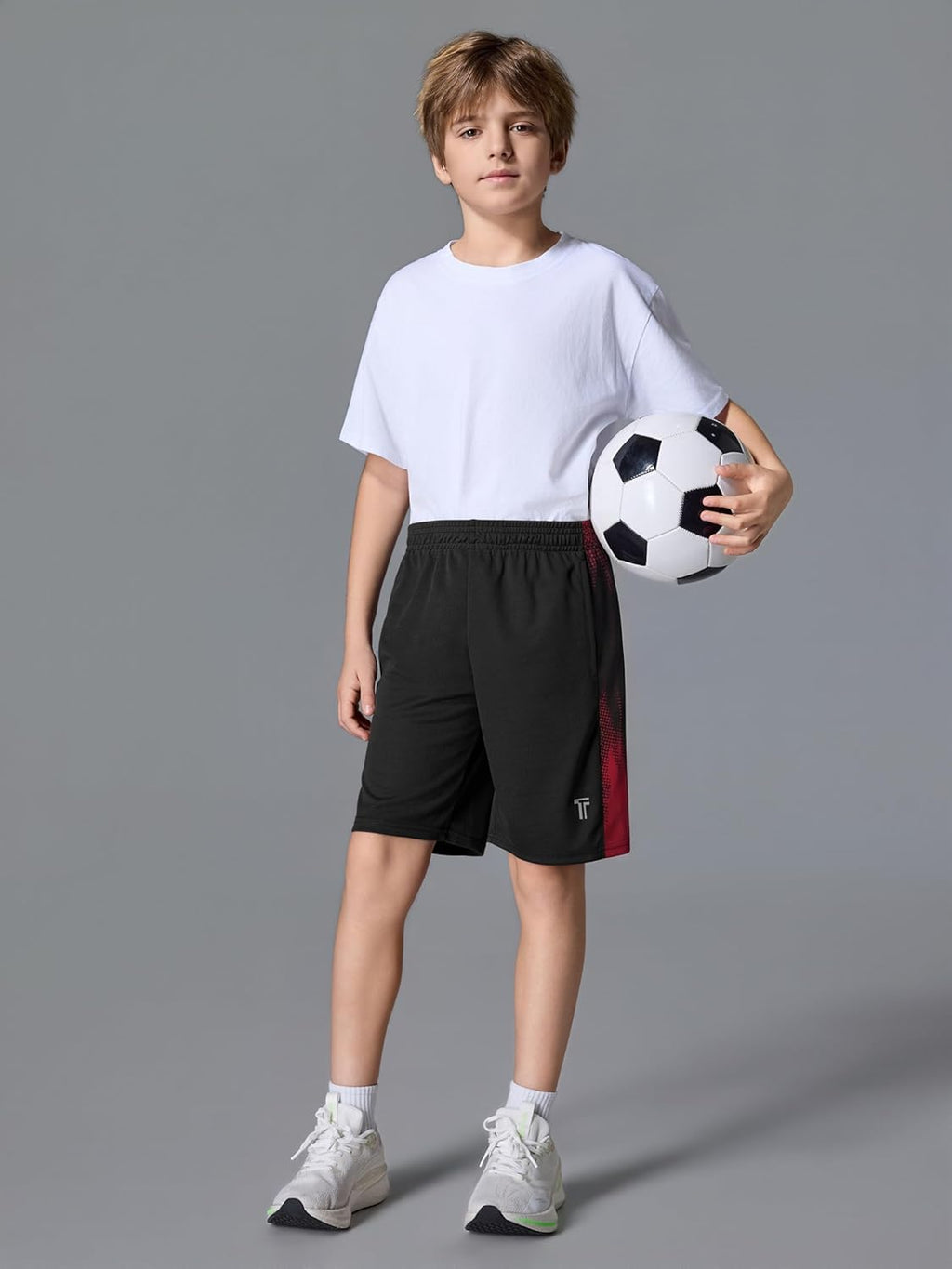 Skiennix Boys Athletic Shorts - Quick-Dry Mesh Basketball Shorts with Pockets | 5-Pack, Teen Sizes